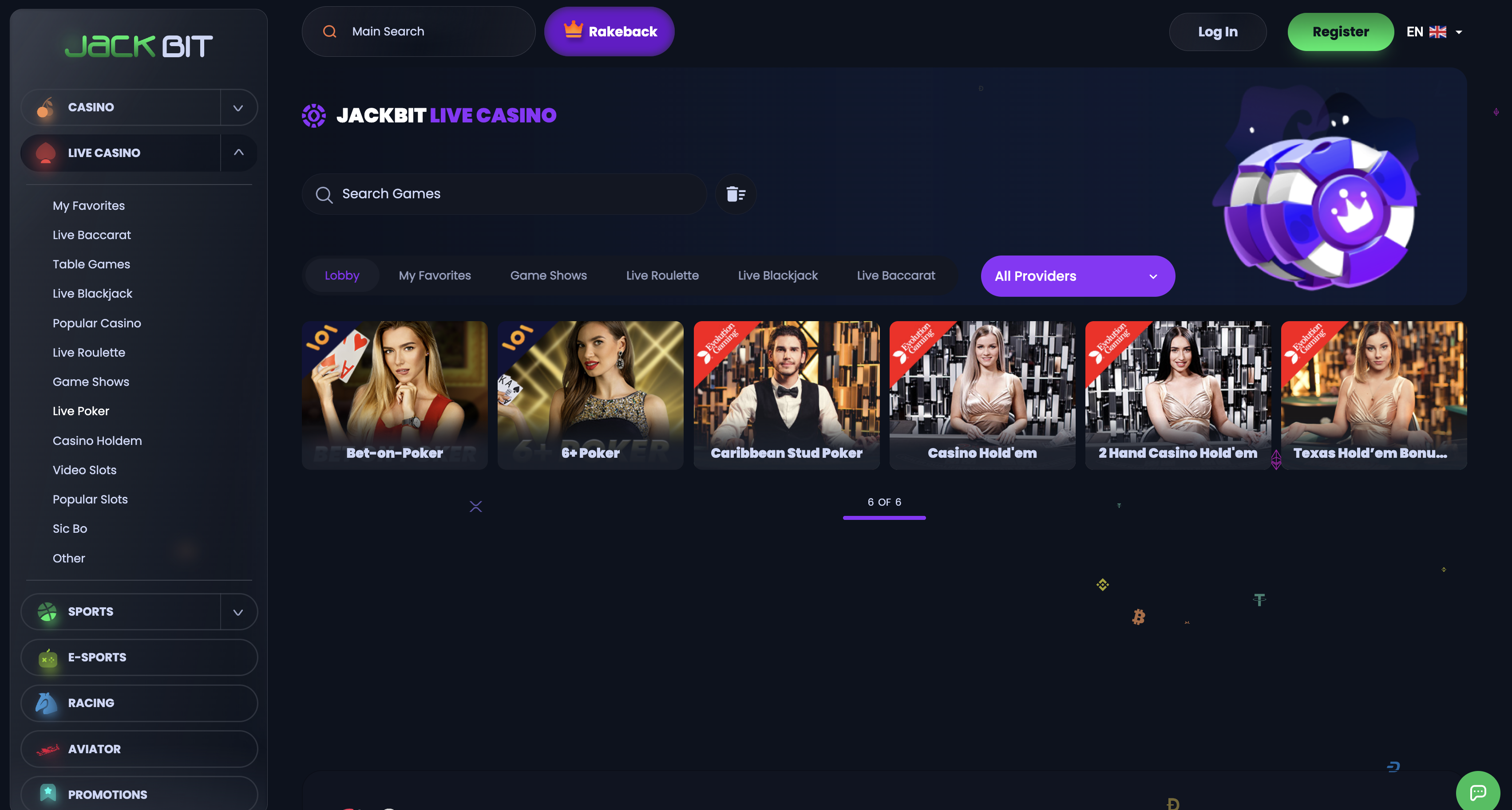 Jackbit crypto poker tables preview
