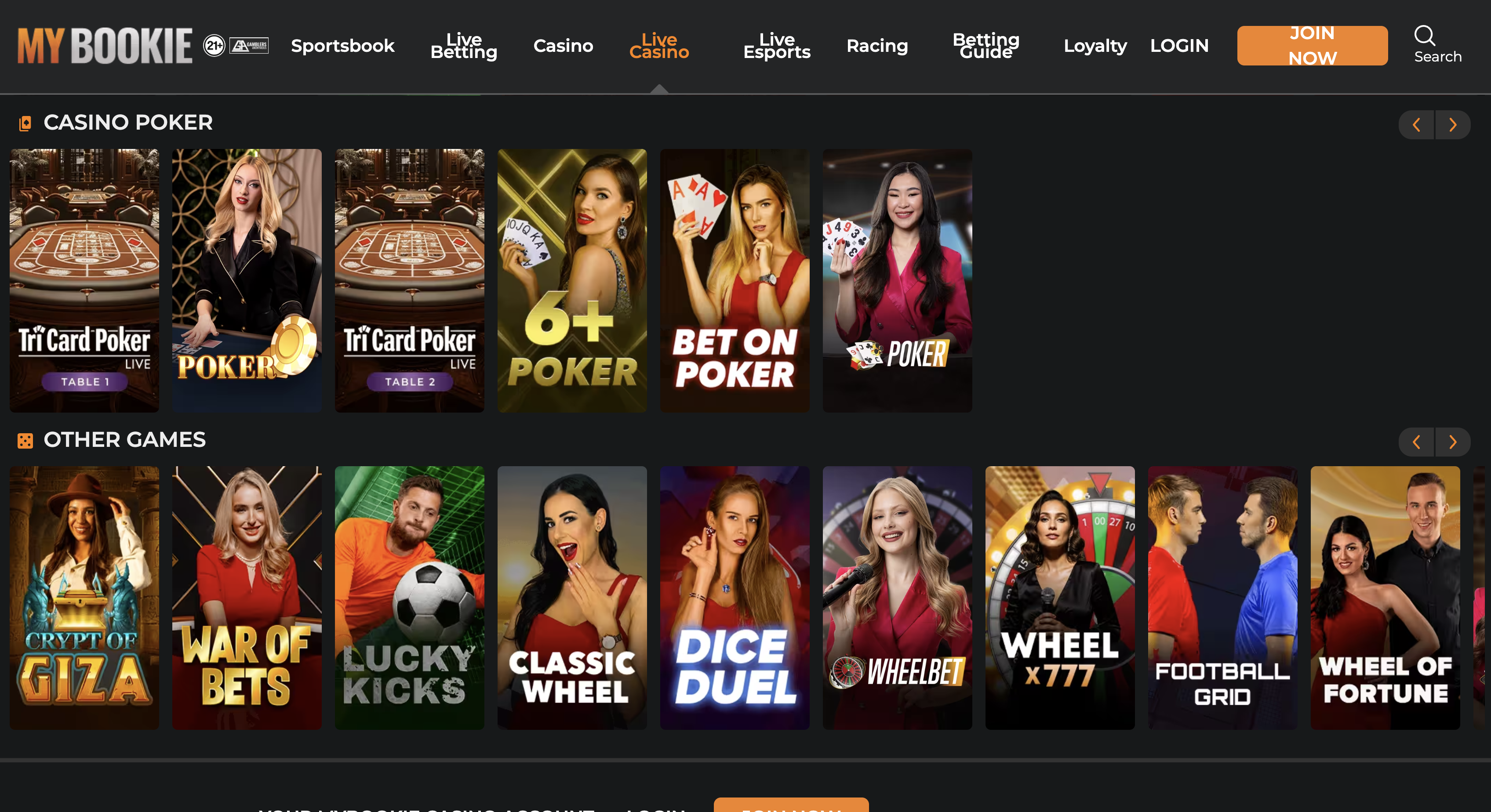 MyBookie online poker preview